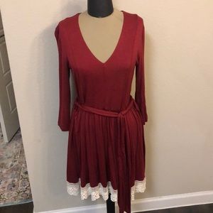 Burgundy dress